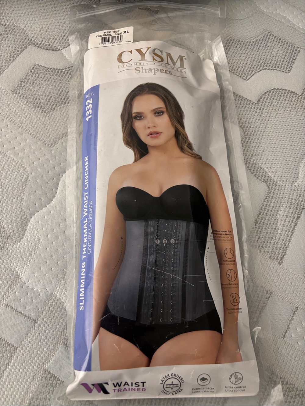 Cysm Black Waist Trainer Slimming Thermal Waist Cincher